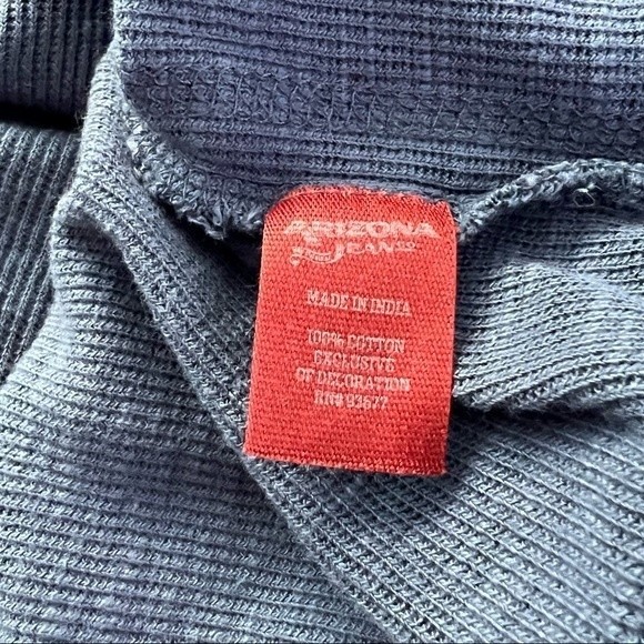 Arizona Jean Co Mens Long Sleeve Pullover Shirt XL Oversize Blue Stripe - Picture 6 of 6